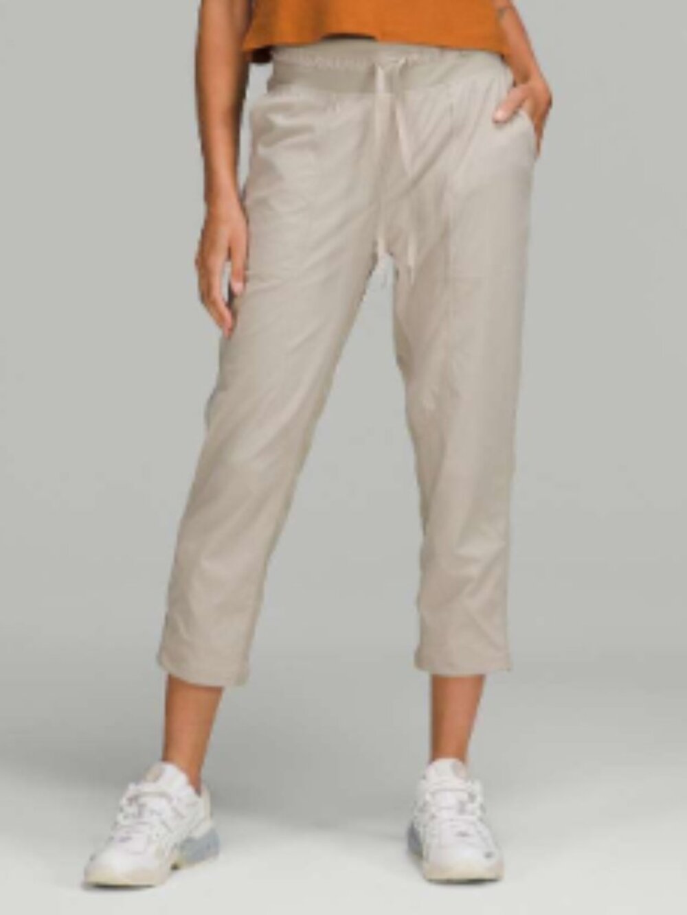Lululemon Dance Studio Pants Raw Linen Size 10 Cropped